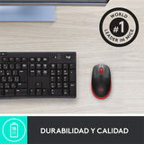 Mouse Óptico Logitech M190 Full Size, Inalámbrico 1000 DPI, USB, Rojo - 910-005904 FullOffice.com 