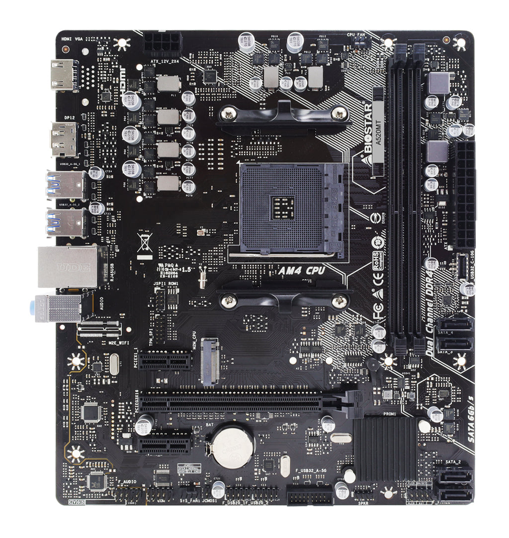Biostar A520MT placa base AMD A520 Enchufe AM4 Micro ATX, DDR4-SDRAM | Placas base