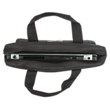 Manhattan Maletín para portátil London 14,1", tipo top loader, negro, ECONÓMICO, bolsillo para accesorios, correa de hombro desmontable, funda para portátil, garantía 3 años Laptop Monocromo 35,8 cm (14.1") Bandolera PVC, Poliéster, Polietileno