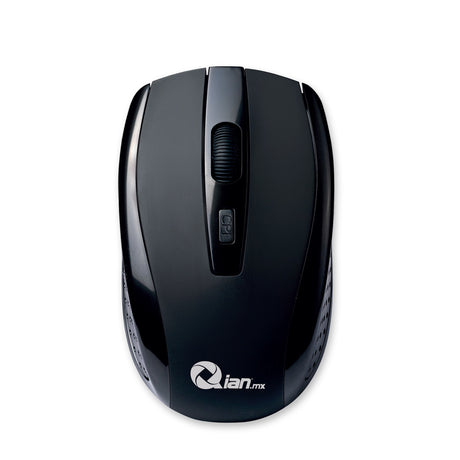 Qian QAMI18001 ratón Oficina Ambidiestro RF inalámbrico Óptico 1600 DPI, Negro