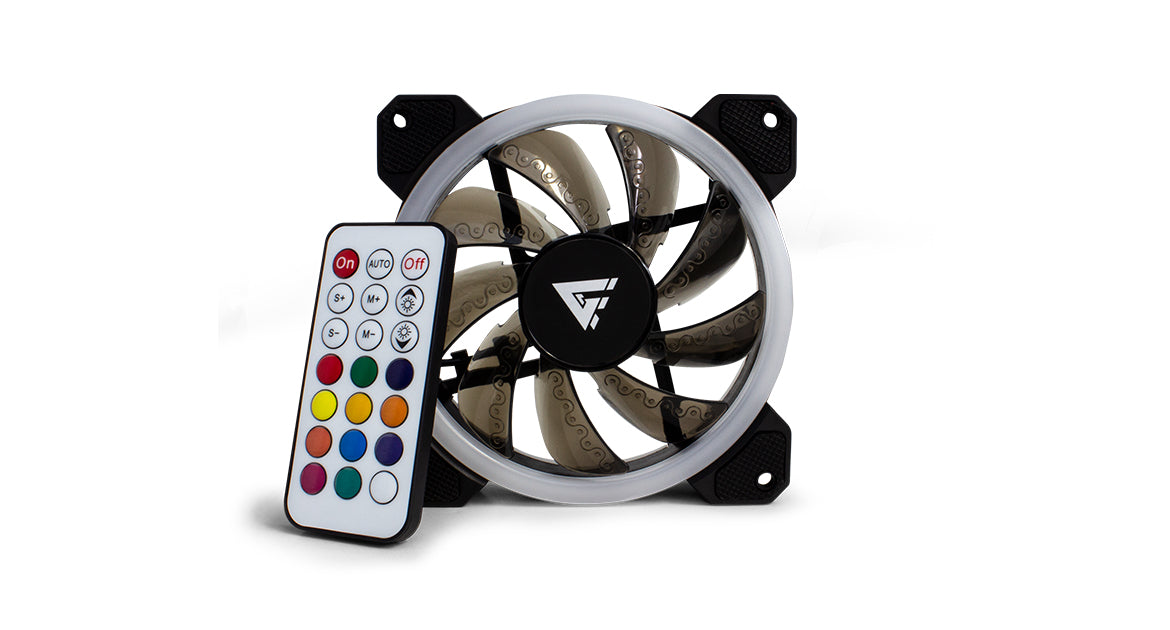 Game Factor FKG400 sistema de refrigeración de computadora Gabinete de la computadora Ventilador 12 cm Negro, 1500 RPM
