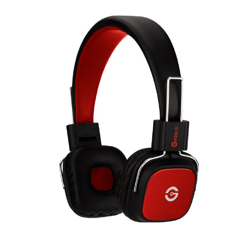 Getttech GH-3500R auricular y casco Auriculares Alámbrico Diadema Llamadas/Música Negro, Rojo