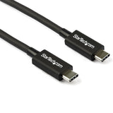 StarTech.com Cable Thunderbolt 3 Pasivo de 80cm - 40Gbps - PD 100W - Vídeo 4K/5K - Cable Thunderbolt - Certificado Thunderbolt - Compatible con USB4 / Modo Alt DP - Thunderbolt 4 - USB 3.2 - USB-C Cable Masculino Masculino 0,8 m 40 Gbit/s