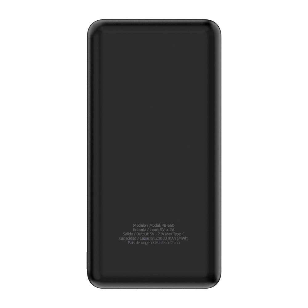 Vorago PB-560 Ión de litio 20000 mAh Negro, PB-560-BK | Baterías externas