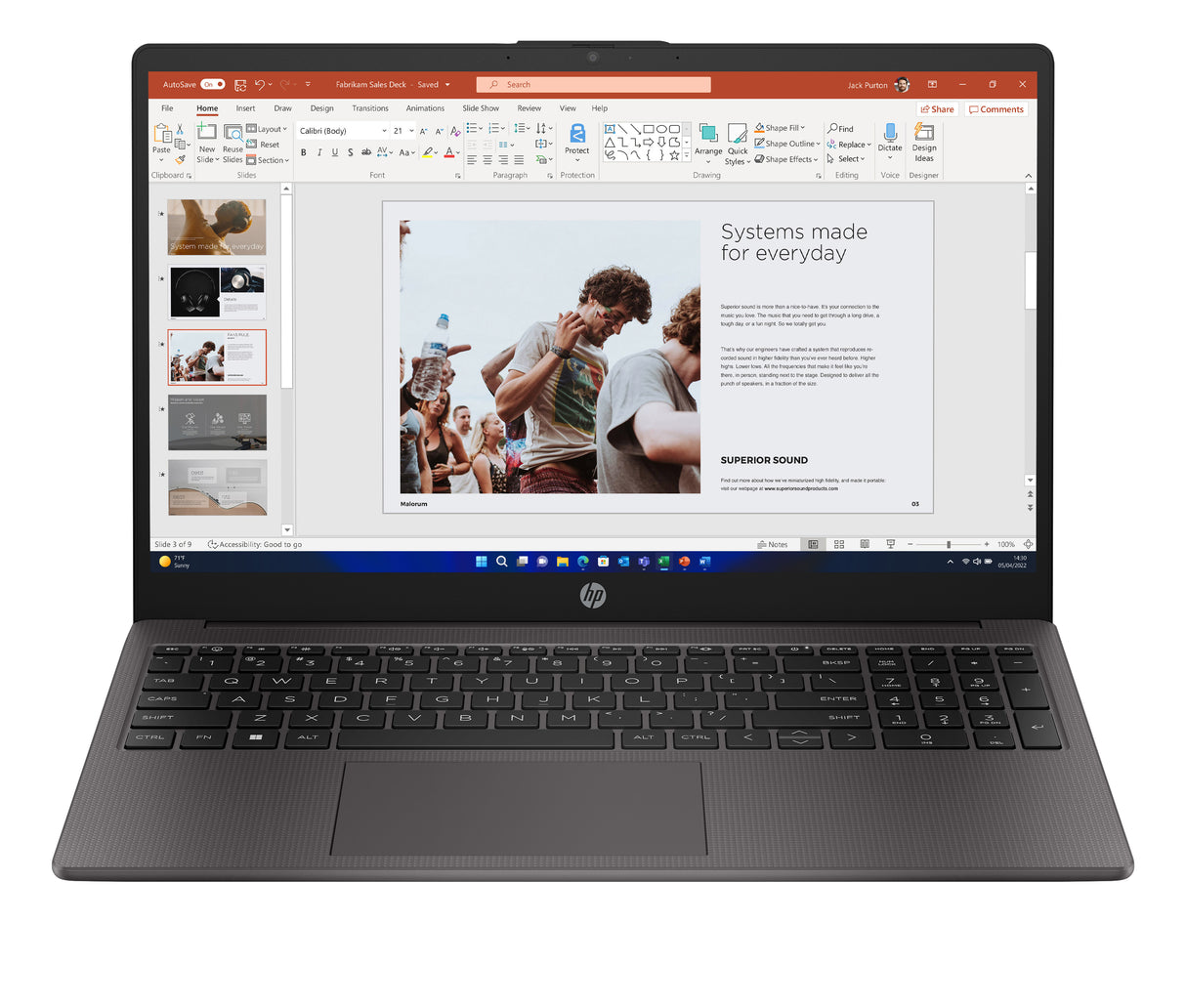 HP 250 G10 Intel® Core™ i3 i3-N305 Computadora portátil 39.6 cm (15.6") HD 8 GB DDR4-SDRAM 512 GB SSD Wi-Fi 6 (802.11ax) Windows 11 Home Negro