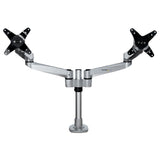 StarTech.com Brazo Articulado Prémium para Dos Monitores de hasta 27" (8Kg) - Soporte VESA de Altura Ajustable - Montaje Mordaza/Ojal en Escritorio - con Rotación, Inclinación y Giro - Plata Monitor Plata