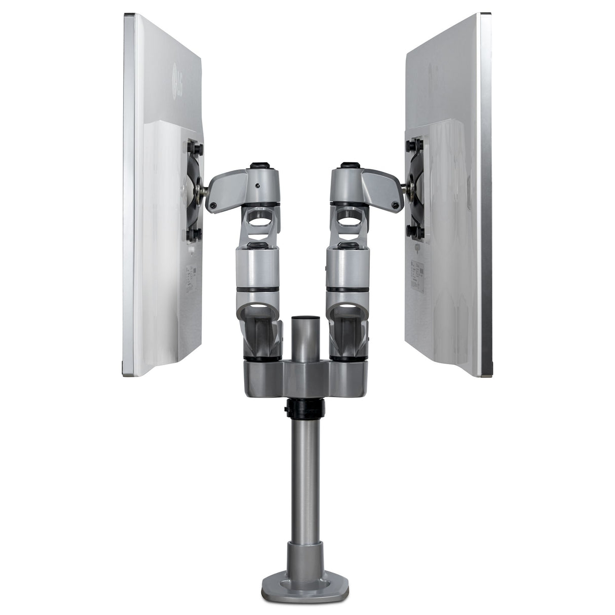 StarTech.com Brazo Articulado Prémium para Dos Monitores de hasta 27" (8Kg) - Soporte VESA de Altura Ajustable - Montaje Mordaza/Ojal en Escritorio - con Rotación, Inclinación y Giro - Plata Monitor Plata