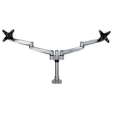 StarTech.com Brazo Articulado Prémium para Dos Monitores de hasta 27" (8Kg) - Soporte VESA de Altura Ajustable - Montaje Mordaza/Ojal en Escritorio - con Rotación, Inclinación y Giro - Plata Monitor Plata