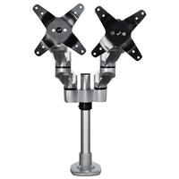 StarTech.com Brazo Articulado Prémium para Dos Monitores de hasta 27" (8Kg) - Soporte VESA de Altura Ajustable - Montaje Mordaza/Ojal en Escritorio - con Rotación, Inclinación y Giro - Plata Monitor Plata