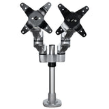 StarTech.com Brazo Articulado Prémium para Dos Monitores de hasta 27" (8Kg) - Soporte VESA de Altura Ajustable - Montaje Mordaza/Ojal en Escritorio - con Rotación, Inclinación y Giro - Plata Monitor Plata