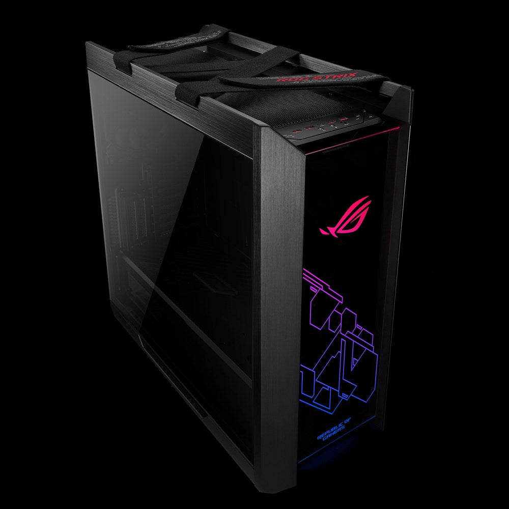 ASUS ROG Strix Helios carcasas ordenador Aluminio, Vidrio templado Midi Tower PC Negro