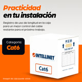BOBINA INT CAT 6 CCA 305M SOLIDA GRIS (COBRE CON ALUMINIO)