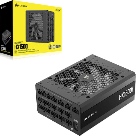 FUENTE DE PODER CORSAIR (CP-9020309-NA) HX1500I,1500W,FULL MODULAR,80 PLUS PLATINUM,NEGRO