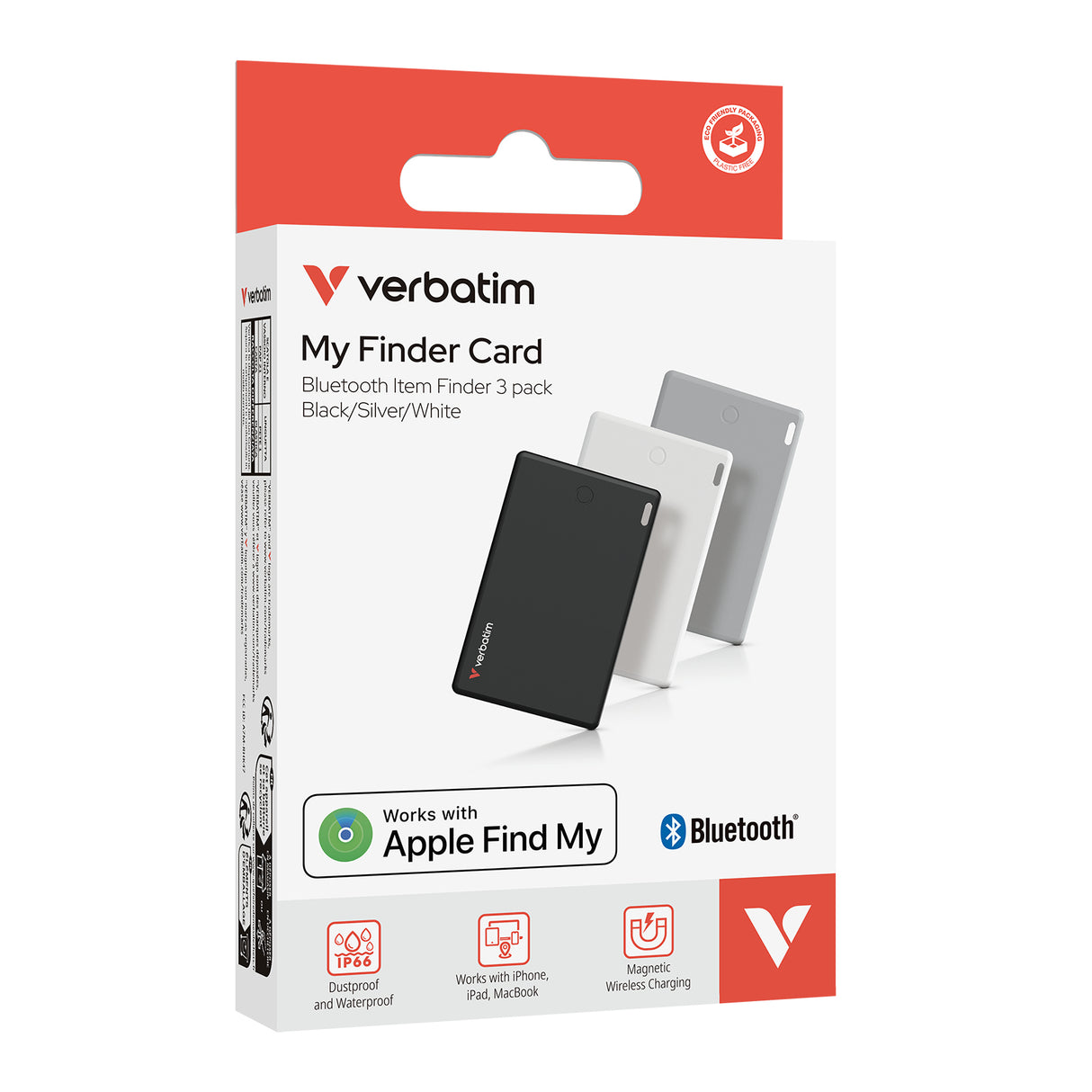 Verbatim My Finder localizadores y rastreadores gps Personal Buscador Negro, Plata, Blanco IP66