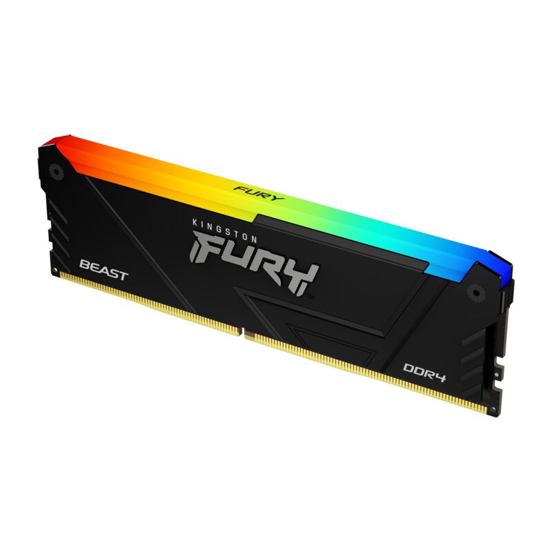 MEMORIA DDR4 KINGSTON RGB 8GB 3200MHZ CL16 DIMM FB, Iluminación RGB Sync, Compatible con XMP