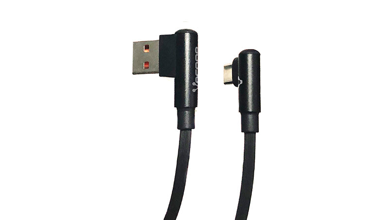 CABLE VORAGO CAB-307 USB A TIPO C 2.4A 90 GRADOS NEGR