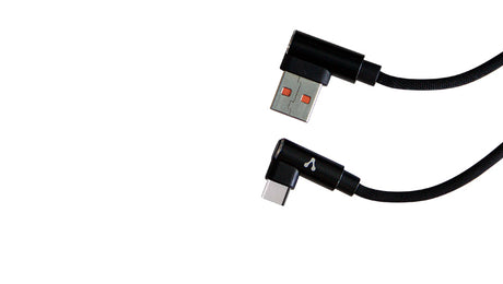 CABLE VORAGO CAB-307 USB A TIPO C 2.4A 90 GRADOS NEGR