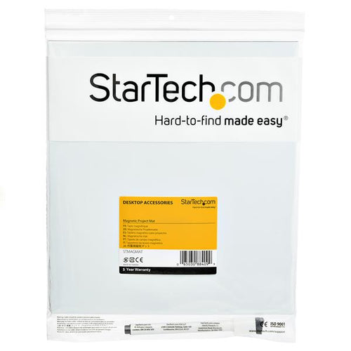 StarTech.com Alfombrilla Magnética para Proyectos - 24cm x 27cm Tableros o accesorios magnéticos Negro, Blanco REACH 270
