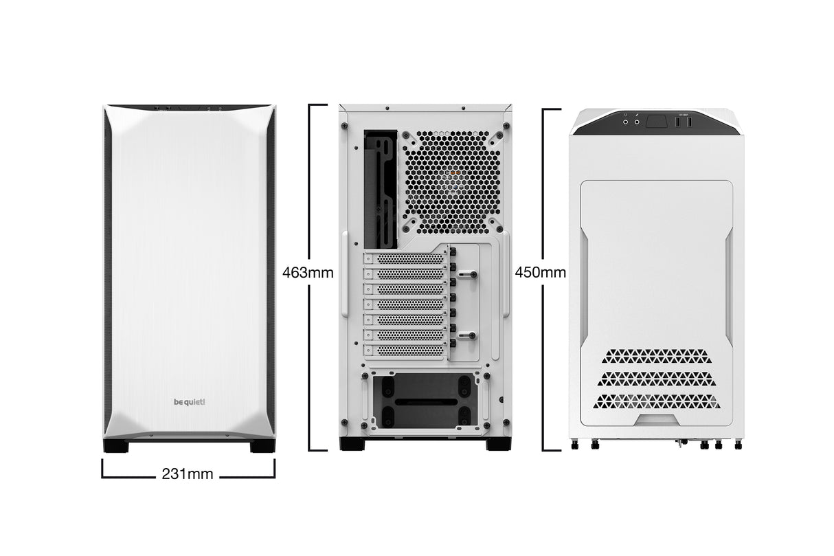 be quiet! BGW35 carcasas ordenador Midi Tower PC Blanco ATX, Mini-ATX, Mini-ITX