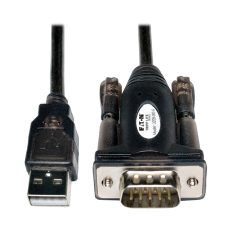 Tripp Lite U209-000-R Cable Adaptador USB-A a RS-232 (DB9) Serial (M/M), 1.52 m [5 pies], Negro, Blanco, Macho