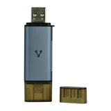 Vorago CR-350 lector de tarjeta USB 3.0 Type-A/Type-C Plata, MMC, MicroSD (TransFlash), SDHC