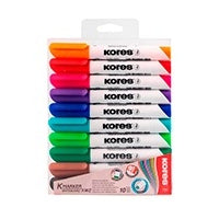 Kores 20801 marcador 10 pieza(s) Punta de cincel Multicolor