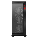 XPG BATTLECRUISER II PST Torre Media Negra carcasas ordenador Acero inoxidable Midi Tower PC Negro