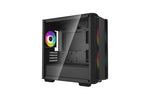 DeepCool CC360 ARGB carcasas ordenador ABS, Acero, Vidrio templado Mini Tower PC Negro