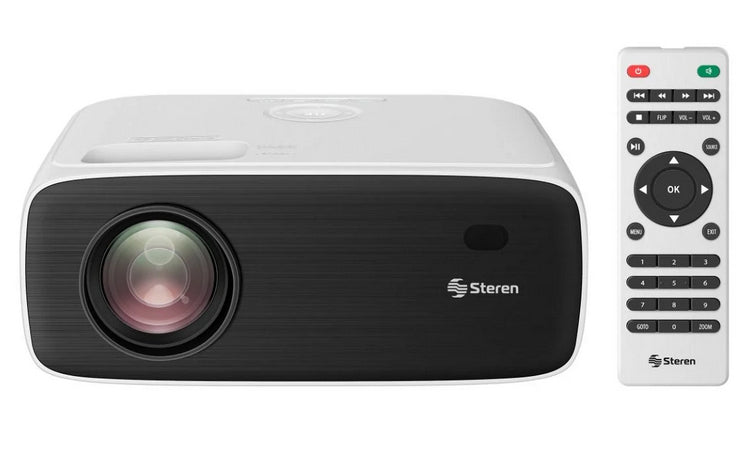 Steren PRO-380 video proyector Proyector de corto alcance 250 lúmenes ANSI 1080p (1920x1080) Negro, Blanco, MicroSD (Tra