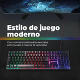 Manhattan Teclado gaming — Edición Base Metálica Teclado Juego Alámbrico USB QWERTY