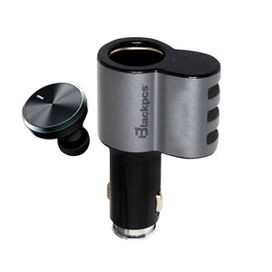 Cargador de Coche Negro con 3 Puertos USB y Manos Libres - EPI053BT-BL