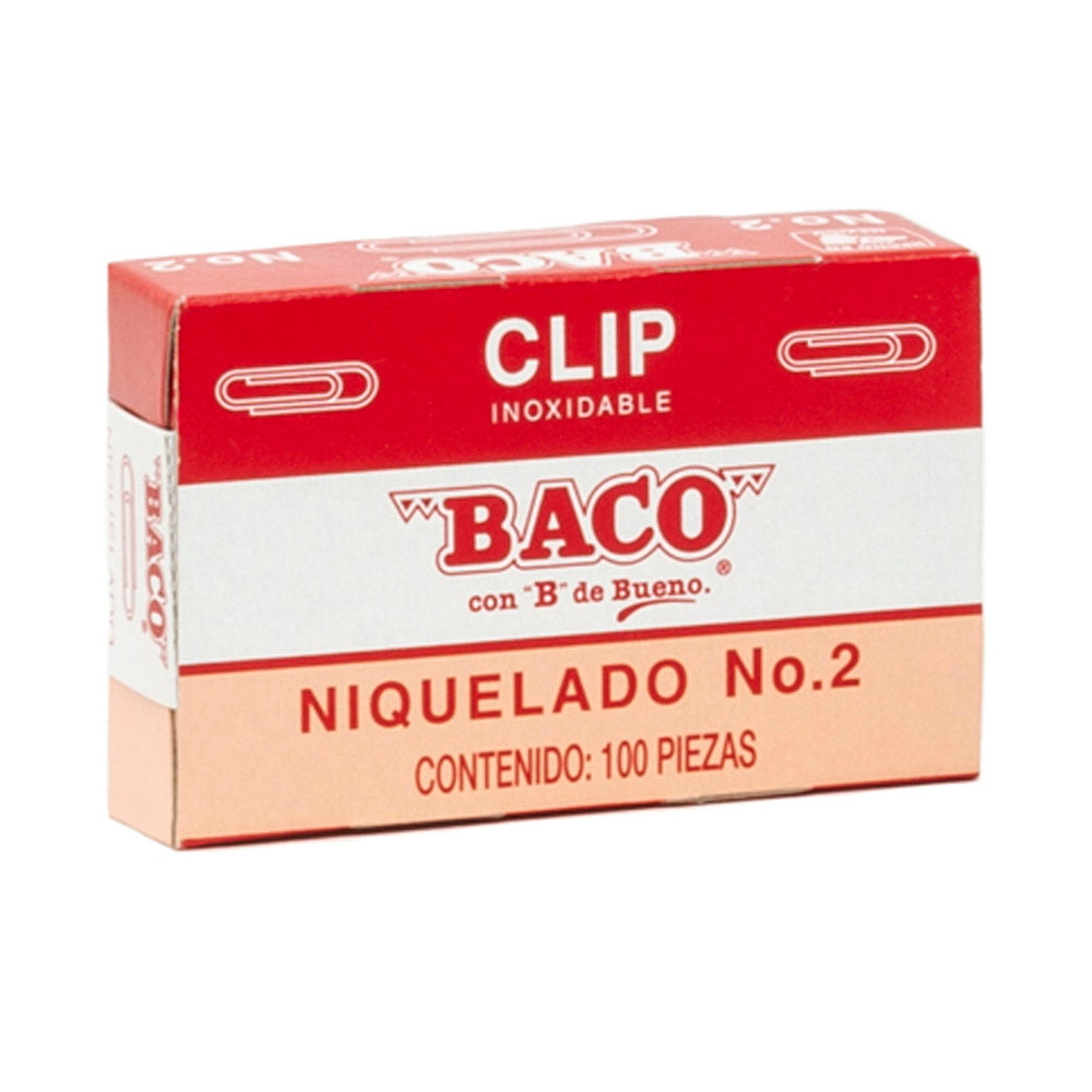 Clip Baco Niquelado 2 C/100 FullOffice.com