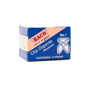 Clip Baco Gigante 1 Zincado C/12 FullOffice.com