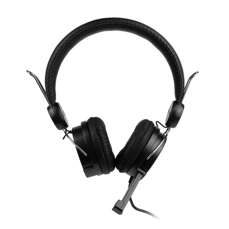 Diadema Vorago Alta Fidelidad 2x3.5mm Micrófono Retráctil Negro HS-201, Cable 1.5m