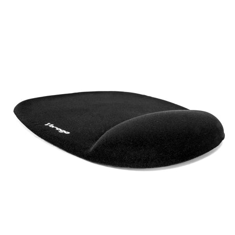 Mousepad Vorago Ergonómico Gel Negro MP-100 con Soporte para Muñeca, 30x25cm y Base Antideslizante