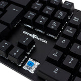 Teclado Mecánico Game Factor Rainbow, Switch Blue, USB, Negro KBG400-BL, Retroiluminación RGB, Anti-Ghosting, 104 Teclas