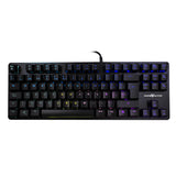 Teclado Mecánico TKL Game Factor RGB, Switch Blue, USB, Retroiluminación LED, Negro
