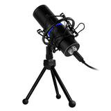 MICROFONO USB GAME FACTOR LED, AJUSTE VOLUMEN, STAND, ANTIPOP MCG700