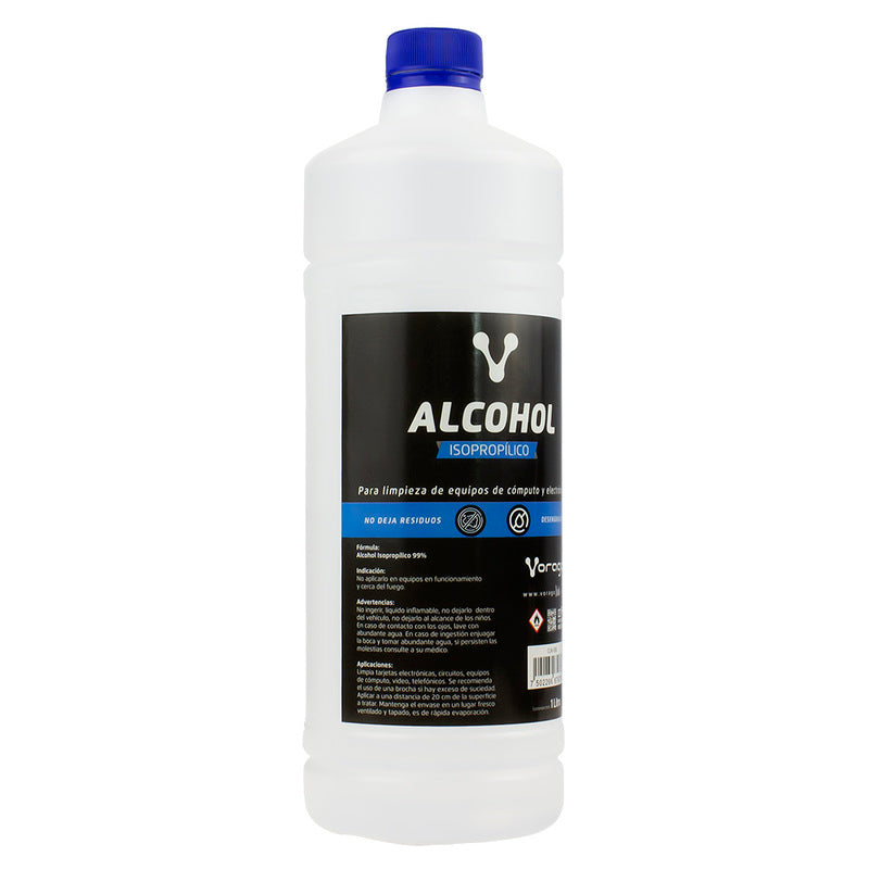 Alcohol Isopropílico Vorago 1Lt, Rápida Evaporación, Limpieza Profesional