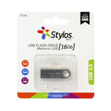 MEMORIA USB STYLOS 16 GB ST100 FLASH 2.0 PLATA STMUSB2B, USB 2.0, 16GB, Color Plata