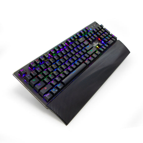 Teclado Gamer YEYIAN YAT1801 Flare SER2000 Mec Switch Azul, Iluminación RGB, Anti-ghosting, Reposamuñecas