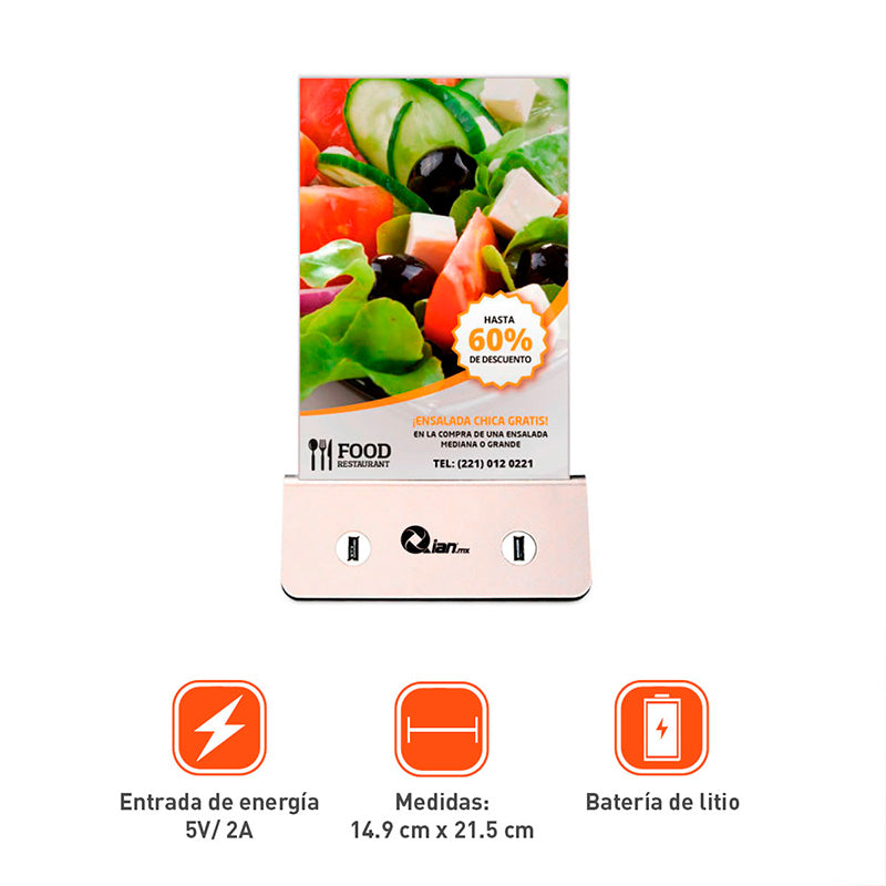 Batería Externa Qiangong LU1301SQFT-PB13S4USB, 13,000mAh, 4 Puertos USB, ACR10