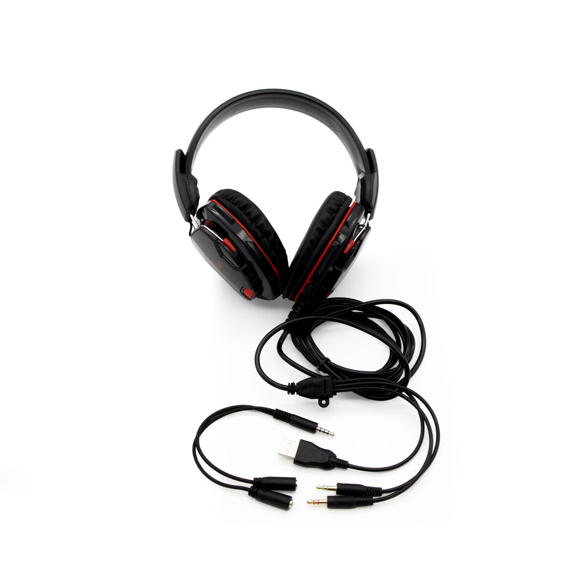 Diadema Yeyian YH2000 Tempest LED, 3.5mm/USB, Micrófono Integrado, Rojo