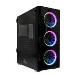 Gabinete YeYian YGS-68808 Shadow 2200, 3 Ventiladores RGB/USB, Torre Media