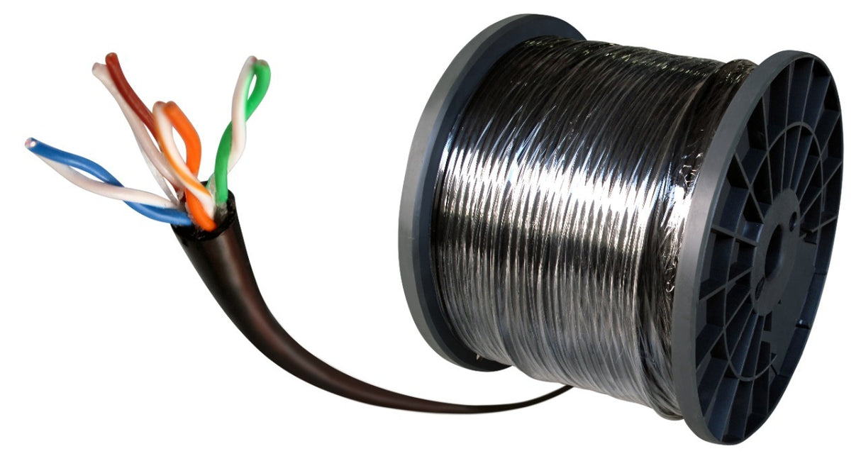 Bobina De Cable Utp Condumex, 664464 Cat5E, Para Exterior, 100%Cobre, Relleno Gel, 305 Mts, Color Negro FullOffice.com 