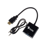 Cable Convertidor HDMI a VGA Stylos, 1080p, 3.5mm, 20cm