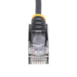 StarTech.com Cable Cat6 de 2,5m - Delgado - con Conectores RJ45 sin Enganches - Negro Cables de red 2,5 m Cat6 Halógeno