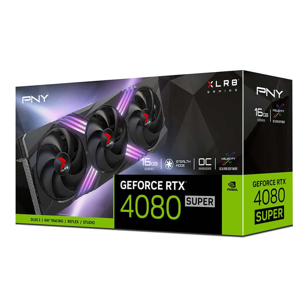 Tarjeta de Video PNY RTX 4080 Super 16GB ARGB OC, 3 Ventiladores, 4 DisplayPorts, 1800MHz Boost