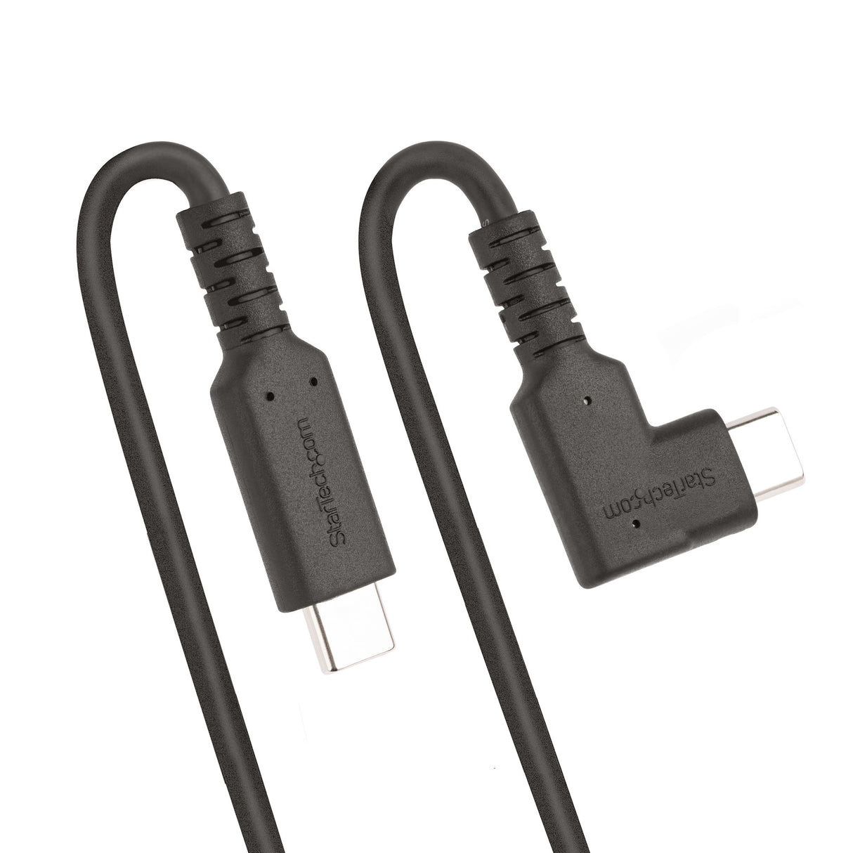 StarTech.com Cable USB-C de 1m - Acodado - USB 10 Gbps - Entrega de Alimentación de 100W (5A) - Modo Alt. de DP 8K 60 Hz