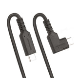 StarTech.com Cable USB-C de 1m - Acodado - USB 10 Gbps - Entrega de Alimentación de 100W (5A) - Modo Alt. de DP 8K 60 Hz